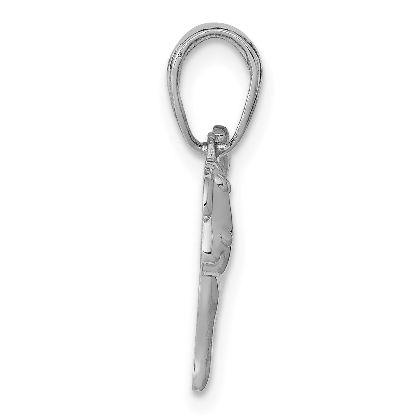 14k White Gold Polished Dog Charm Secondary image