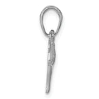 14k White Gold Polished Dog Charm