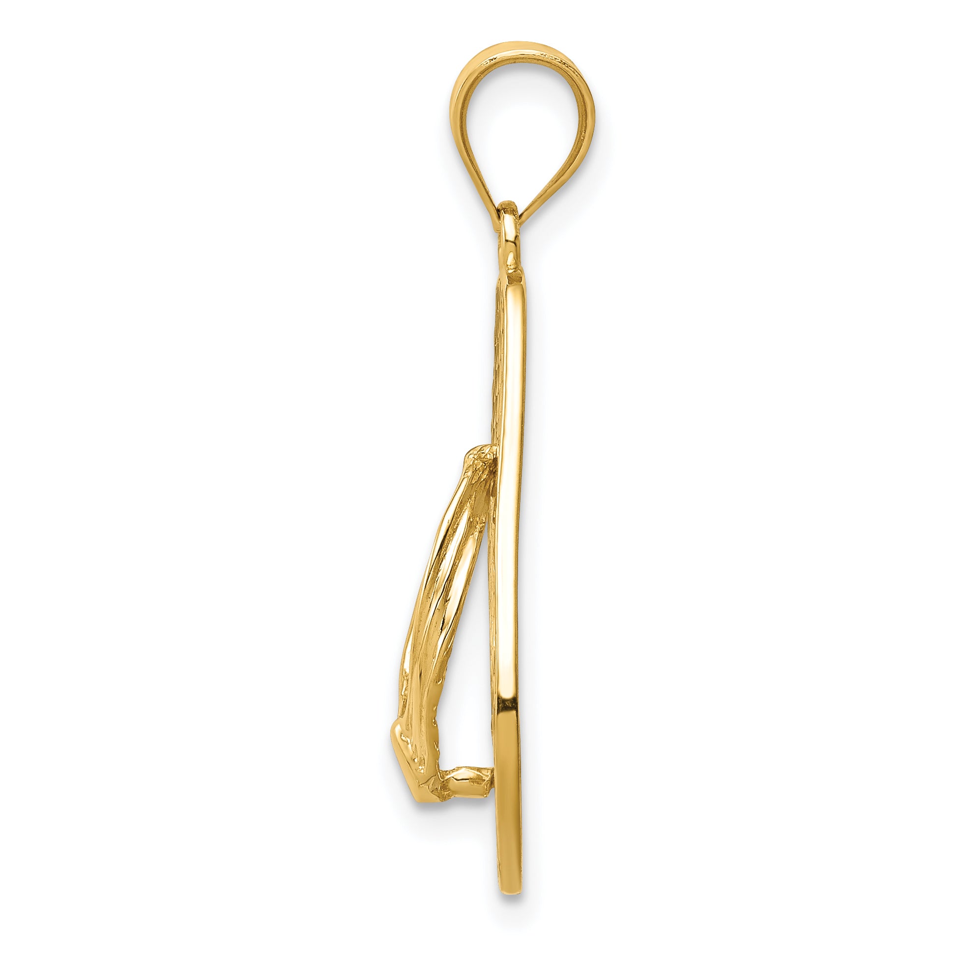 14k Mesh Flip-Flop Pendant Secondary image