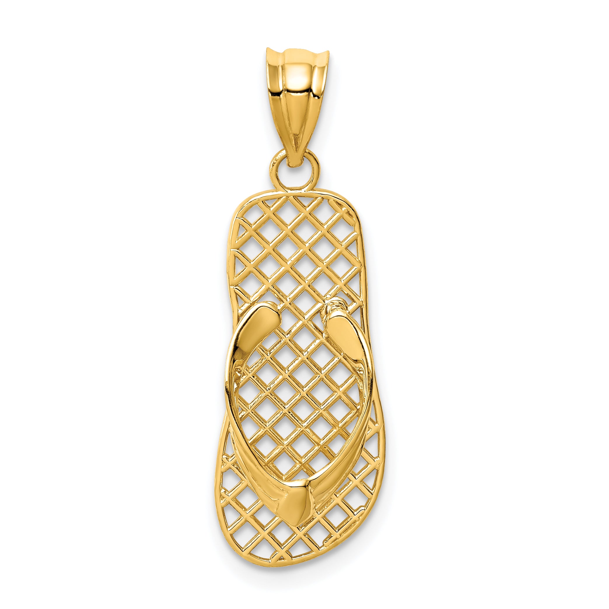 14k Mesh Flip-Flop Pendant Main image