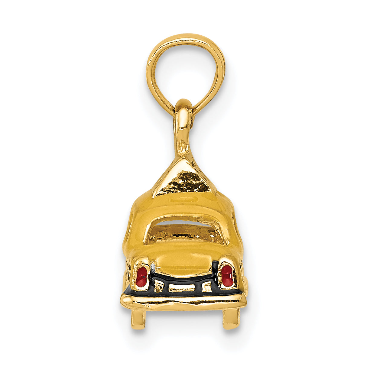 14k 3-D Enameled TAXI Pendant Secondary image