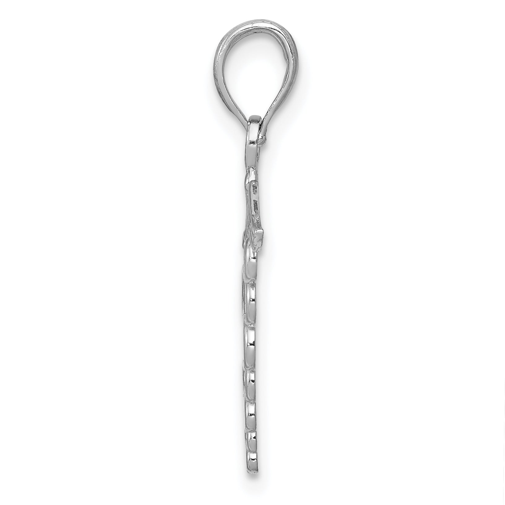 14k White Gold Caduceus Charm Secondary image