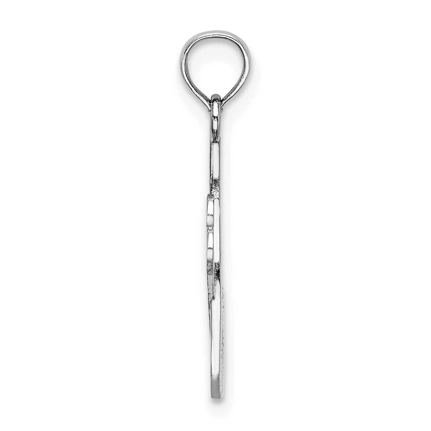 14k White Gold Comb and Scissors Charm Secondary image