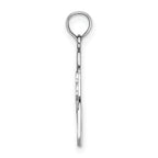 14k White Gold Comb and Scissors Charm