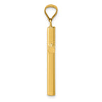 14K Polished Hollow Cross Pendant