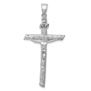 14k White Gold INRI Crucifix Pendant - Sophia Jewelers