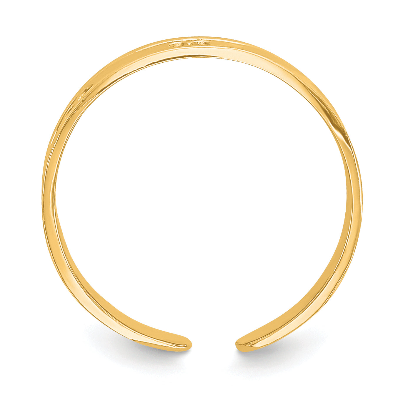 14k Polished w/ Hearts Toe Ring