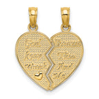 14k Break-Apart KEEP WATCH BETWEEN Heart Charm