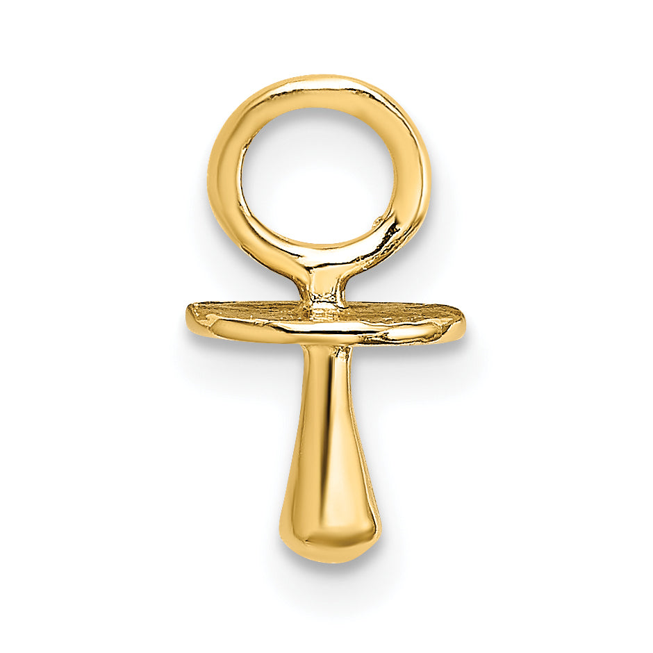 14K Gold Polished 3-D Pacifier Charm Secondary image