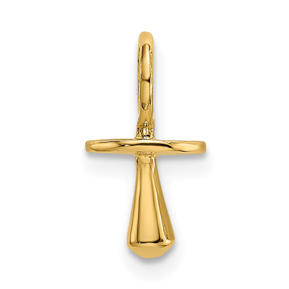 14K Gold Polished 3-D Pacifier Charm Main image