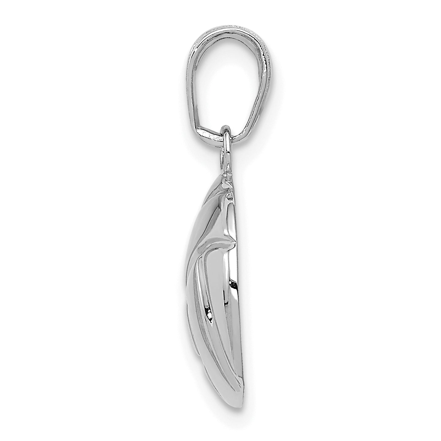 14K White Gold Polished Volleyball Pendant Secondary image