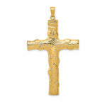 Large Tree Cross Pendant in 14K Yellow Gold, 58mm Textured - Sophia Jewelers