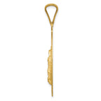14K Polished D/C  Lady Of Guadalupe Oval Pendant