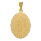 14K Polished D/C  Lady Of Guadalupe Oval Pendant