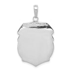 14K White Gold Polished Large Saint Michael Protect Us Medal Pendant