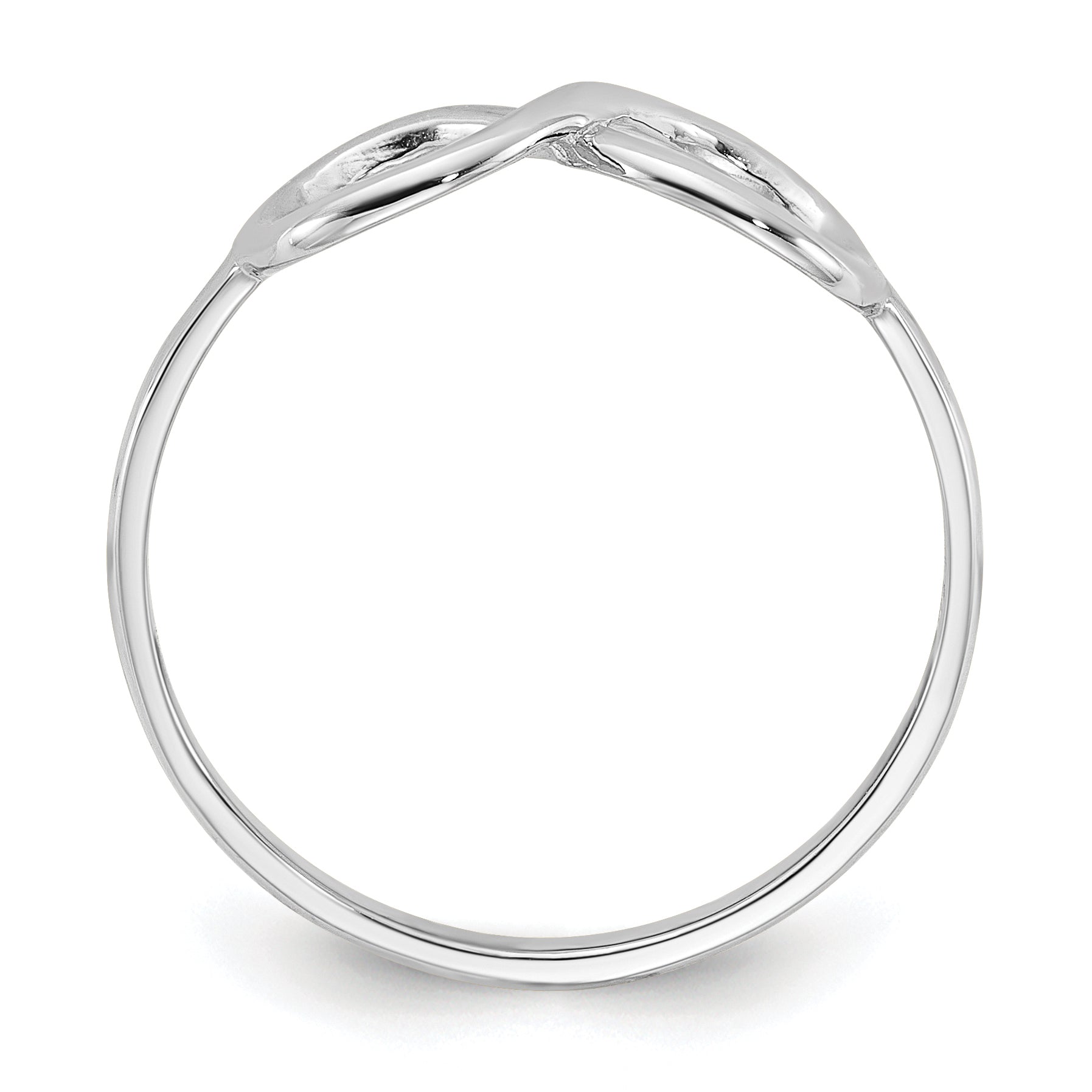 14K White Gold Polished Infinity Ring Secondary image