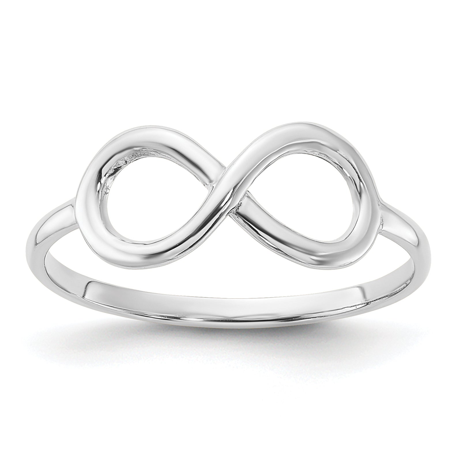 14K White Gold Polished Infinity Ring Main image