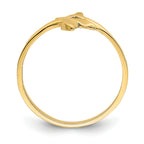 14K Gold Polished Double Whale Tail Ring