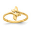 14K Gold Polished Double Whale Tail Ring