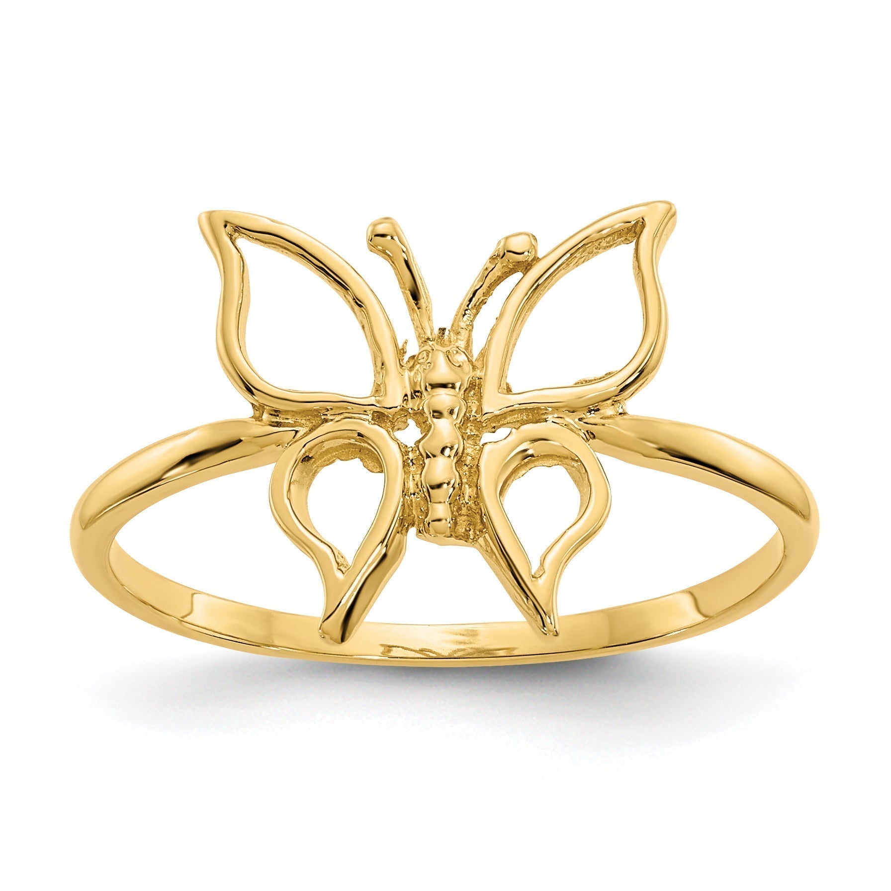14k Polished Butterfly Ring Main image