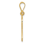 Exquisite 14K Gold Awareness Pendant With Polished Finish And Textured Design