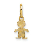 14k Polished Little Boy Pendant