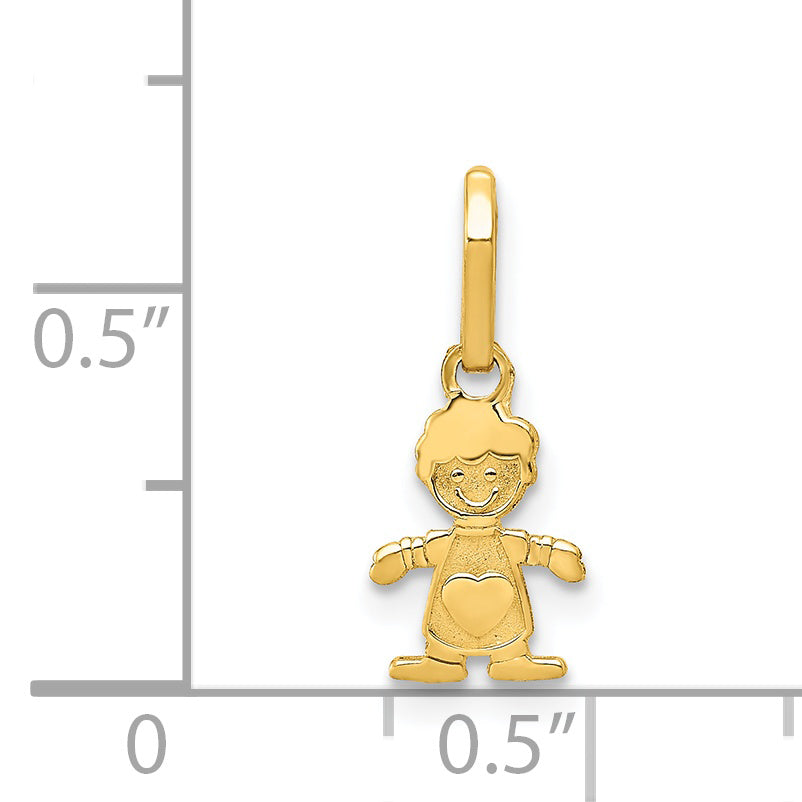14k Polished Little Boy Pendant