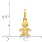 14k Polished Little Boy Pendant