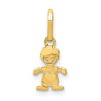 14k Polished Little Boy Pendant