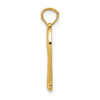 14k Polished MOM in Heart with Infinity Symbol Pendant