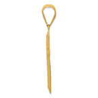 Nugget Cross Pendant in 14K Yellow Gold, 56mm Diamond-Cut - Sophia Jewelers