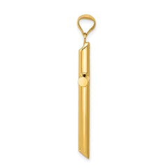 14k Polished Tube Cross Pendant