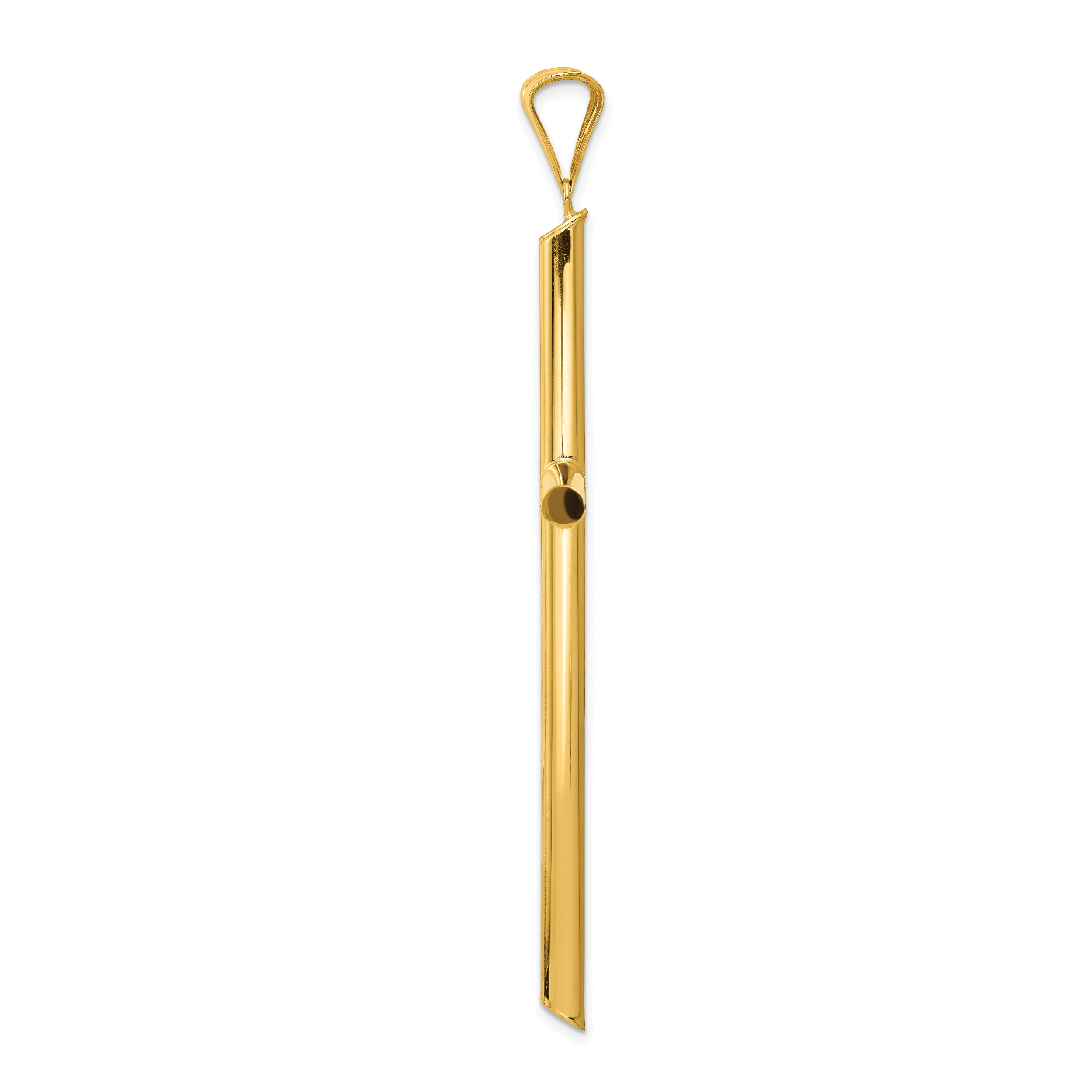 14k Extra Large Polished Tube Cross Pendant Secondary image