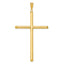 14k Extra Large Polished Tube Cross Pendant