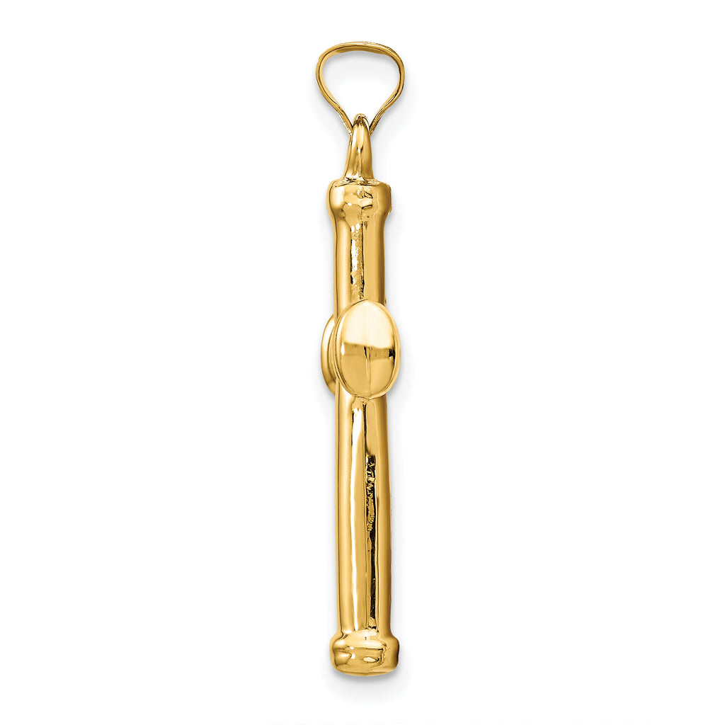14k Polished Stamping Cross Pendant