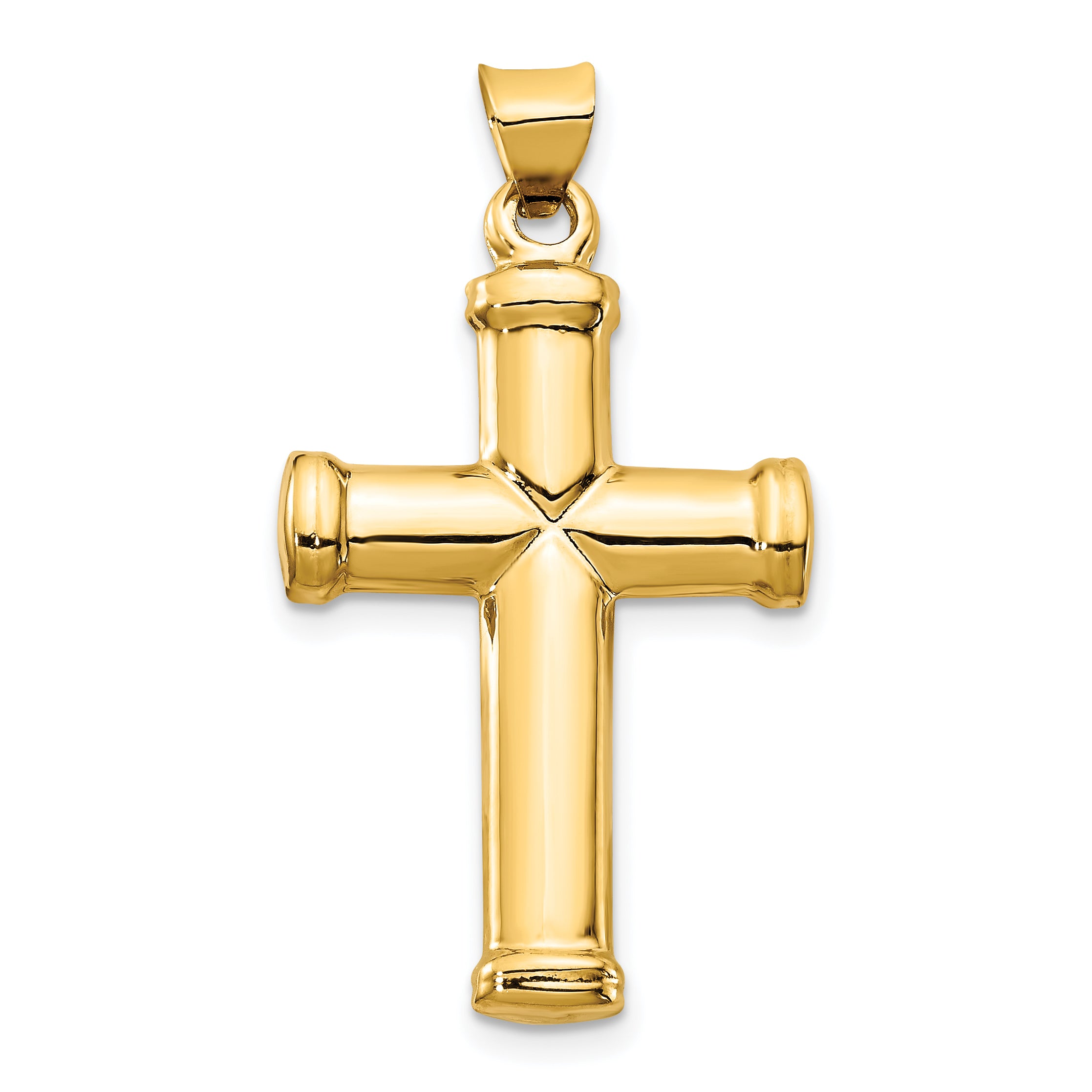 14k Polished Stamping Cross Pendant Main image