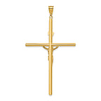 14k Two-Tone Polished Jesus Crucifix Pendant