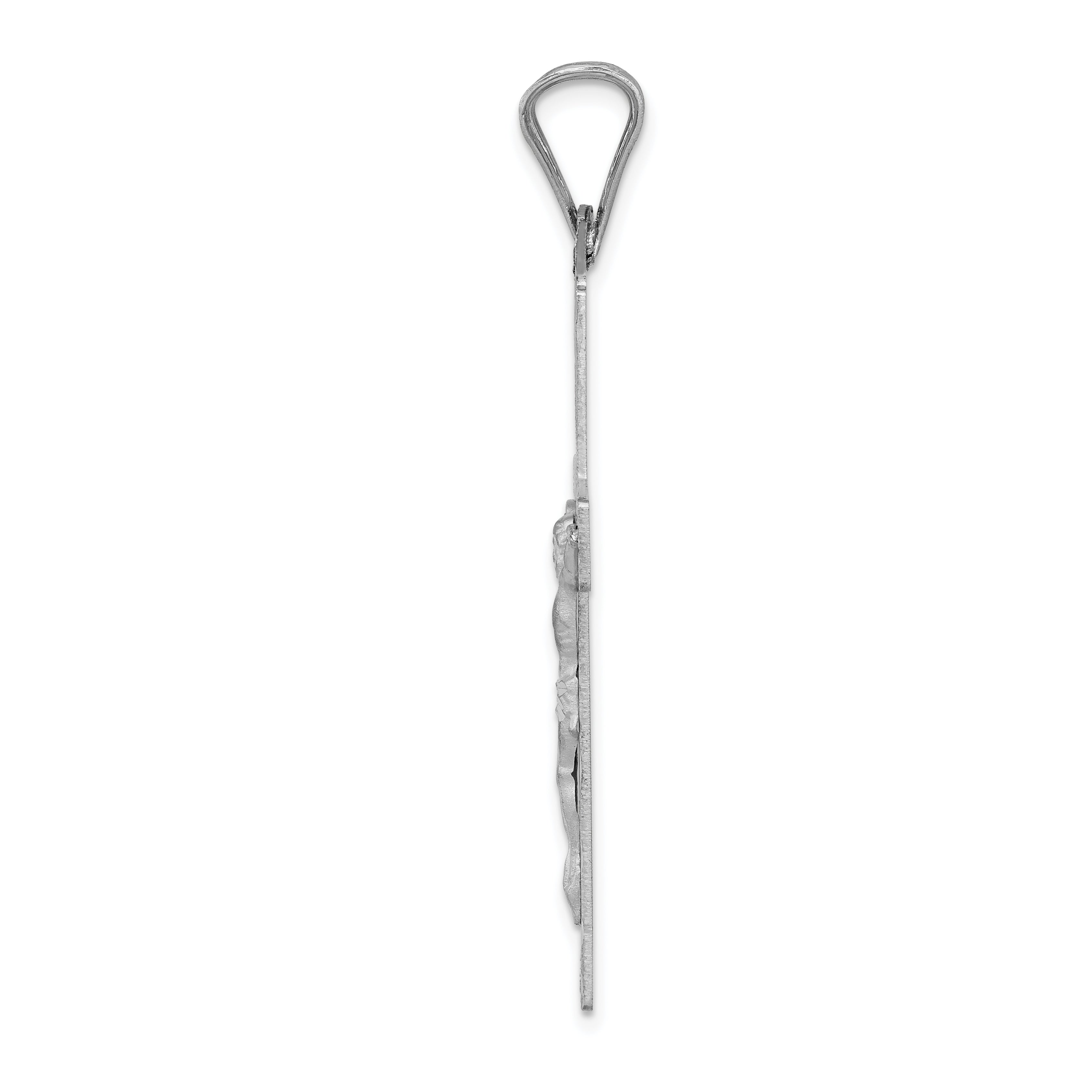 14k White Gold Crucifix Pendant Secondary image