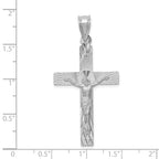 14k White Gold Crucifix Pendant