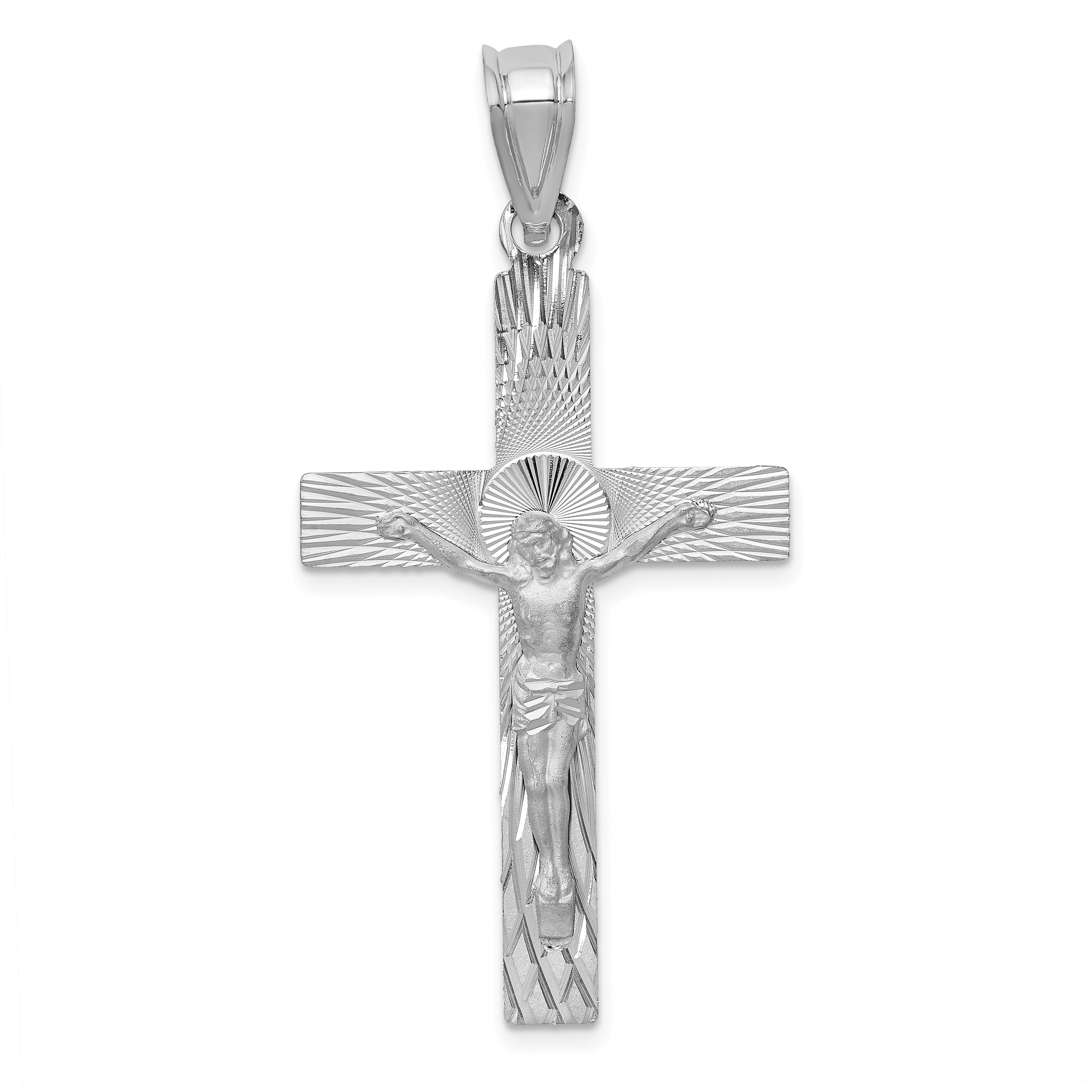 14k White Gold Crucifix Pendant Main image