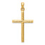 14k Hollow Diamond-cut Cross Pendant