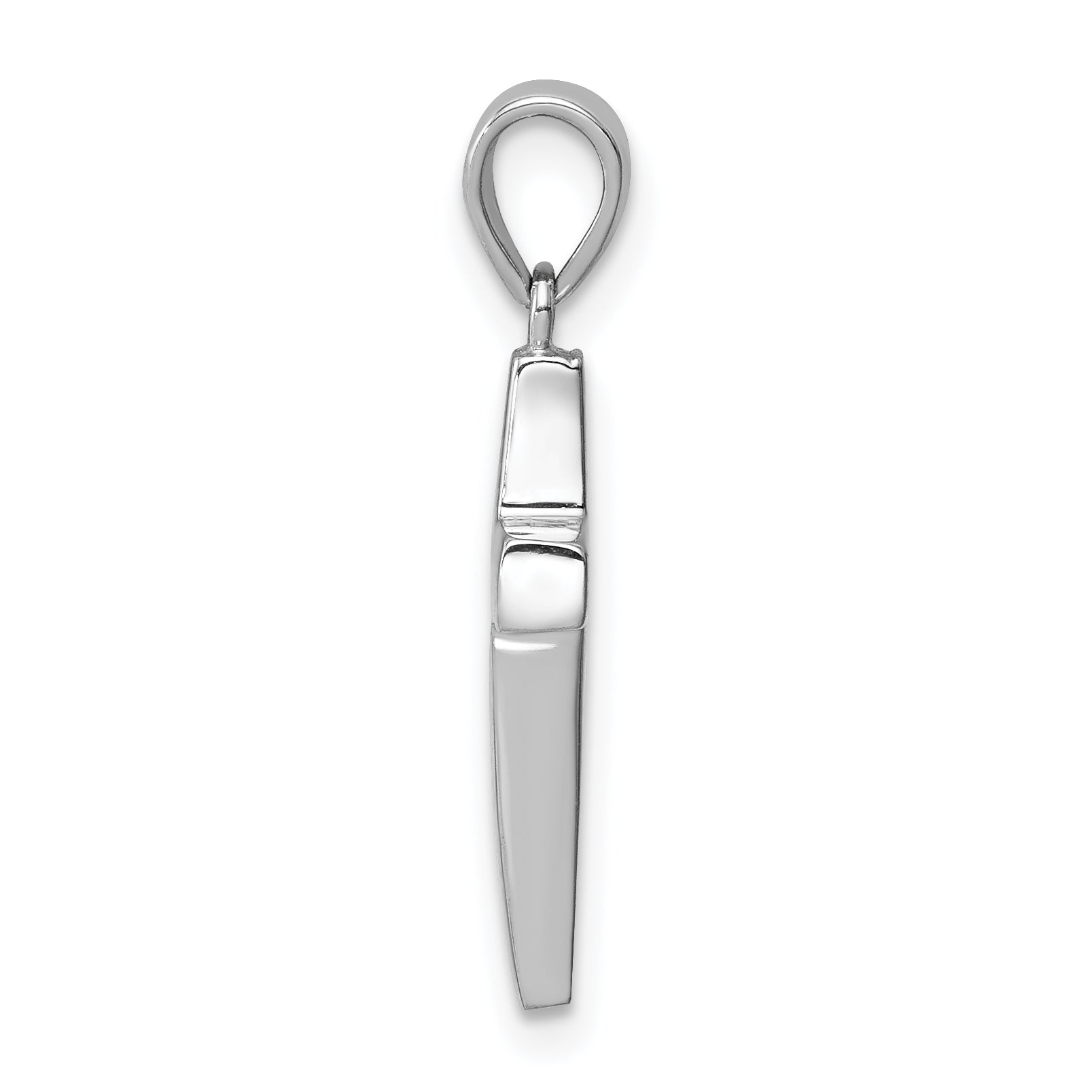 14K White Gold Cross Pendant Secondary image