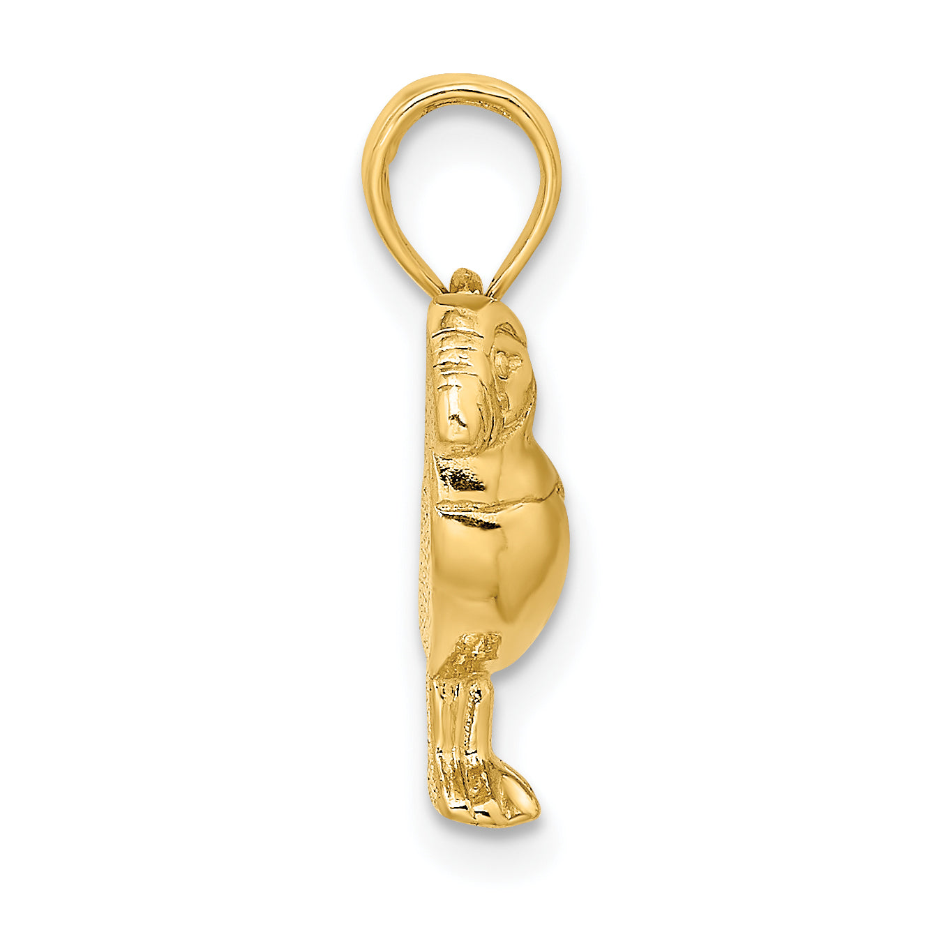 14K 2-D Polished and Textured Puffin Bird Charm Secondary image