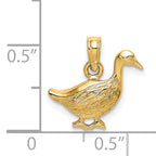 14K Goose Charm