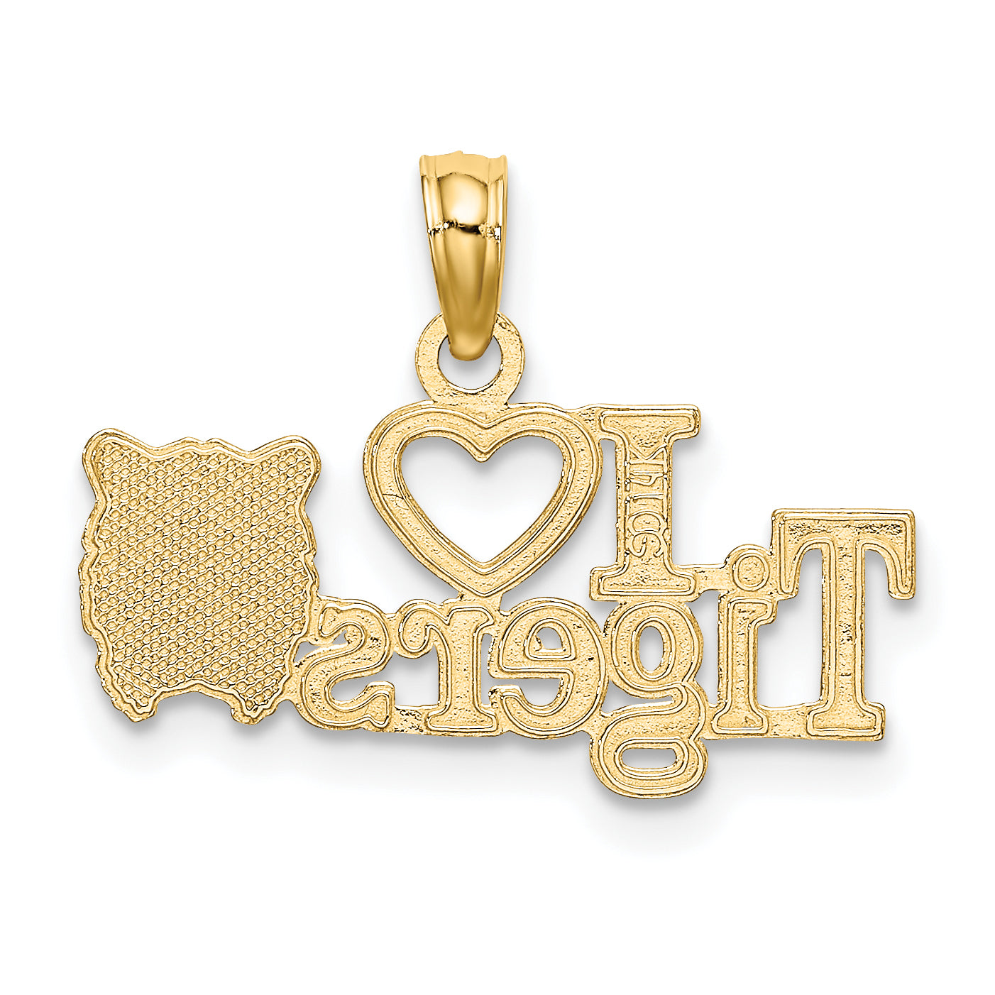14K I HEART TIGERS w/ Tiger Head Charm