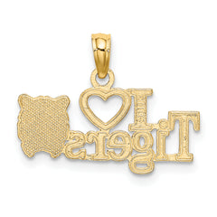 14K I HEART TIGERS w/ Tiger Head Charm