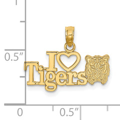 14K I HEART TIGERS w/ Tiger Head Charm