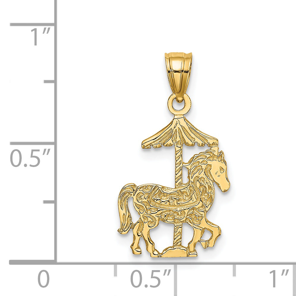 14K Carousel Horse Charm