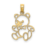 14K Cut out Teddy Bear Charm