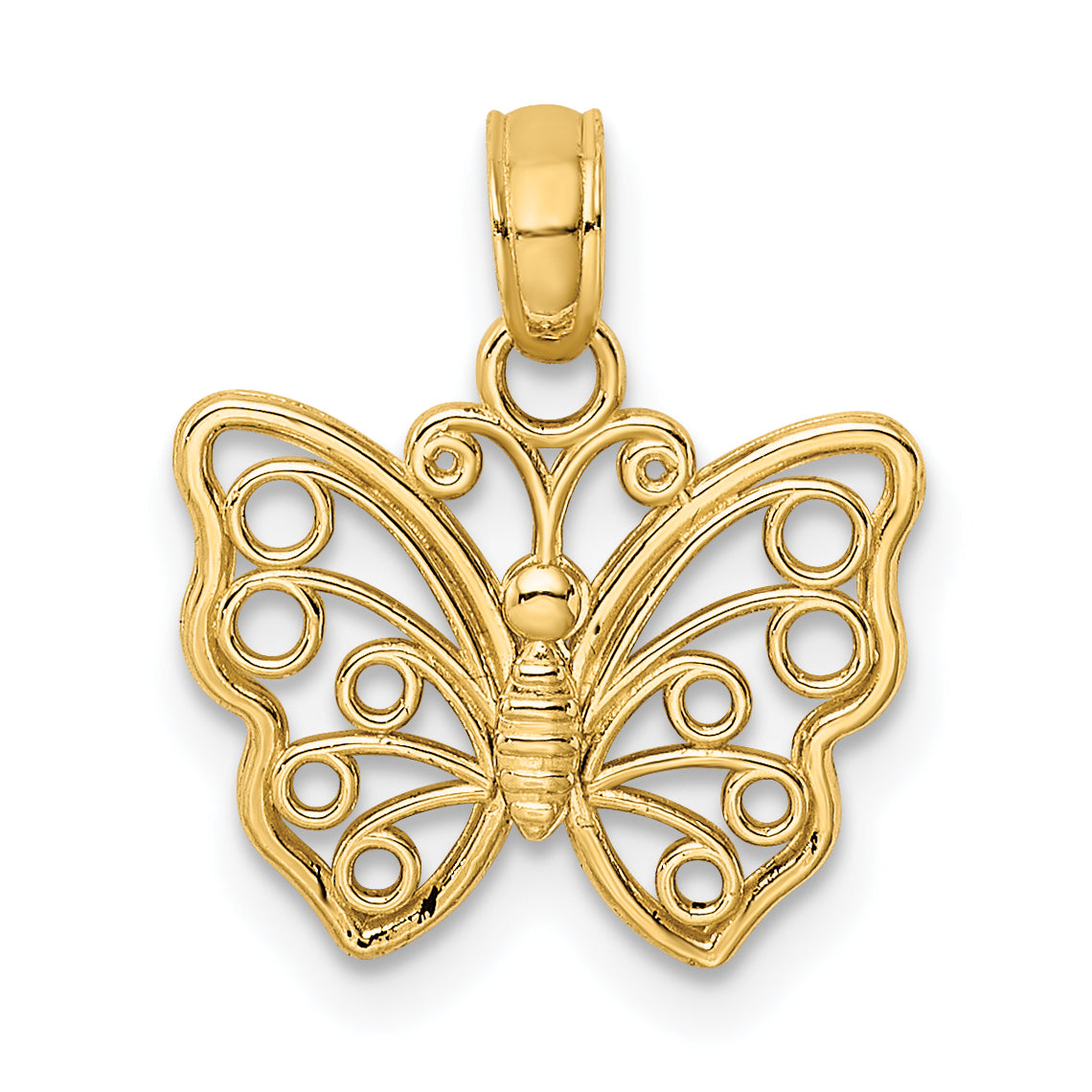 14K Cut-Out Small Butterfly Charm Main image